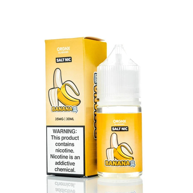 ORGNX Salt Series E-Liquid 30mL (Salt Nic) | Banana Ice with packaging