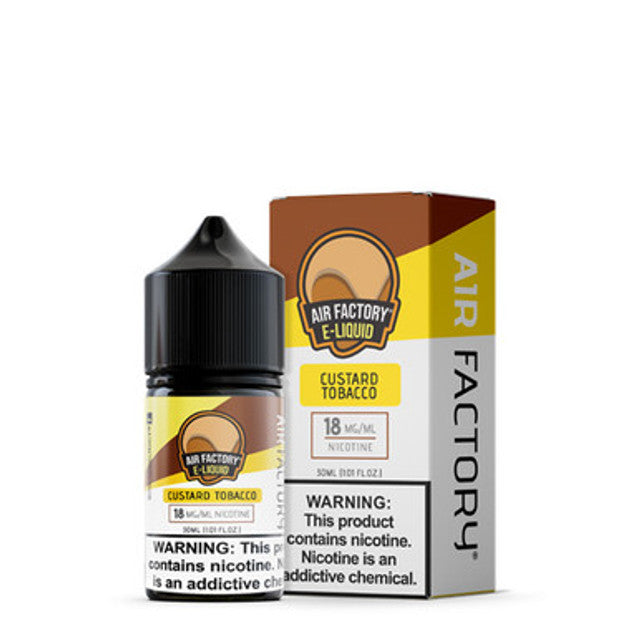 Air Factory Salt Series E-Liquid 30mL (Salt Nic) Custard Tobacco with packaging