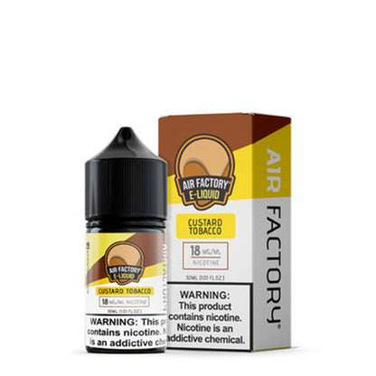 Air Factory Salt Series E-Liquid 30mL (Salt Nic) Custard Tobacco with packaging