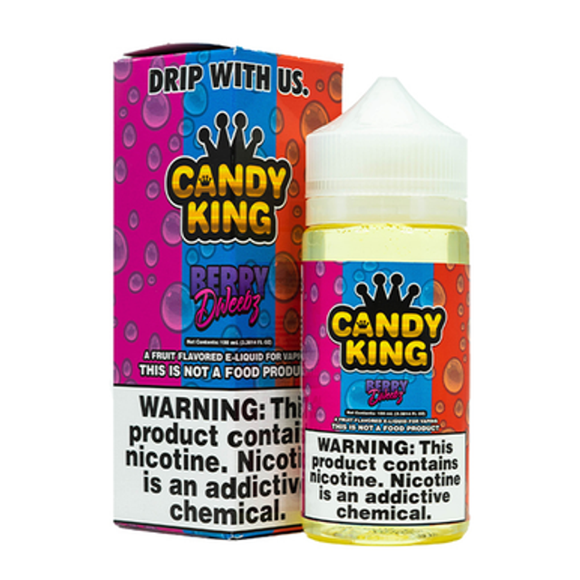 Candy King Series E-Liquid 100mL (Freebase) Berry Dweebz with Packaging