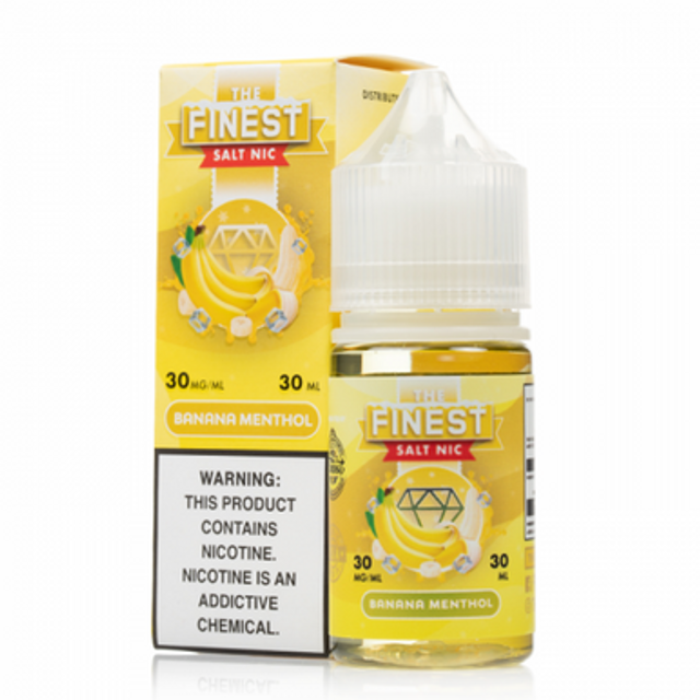 Finest Salt Series E-Liquid 30mL (Salt Nic) | Banana Menthol with packaging