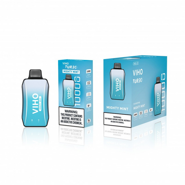 Viho Turbo Disposable 10000 Puffs (17mL) | 50mg | MOQ 5 Mighty Mint with packaging