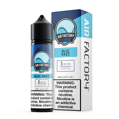 Air Factory E-Juice 60mL (Freebase) Blue Razz with packaging