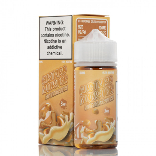 Jam Monster Custard Series E-Liquid 100mL (Freebase) Butterscotch with packaging