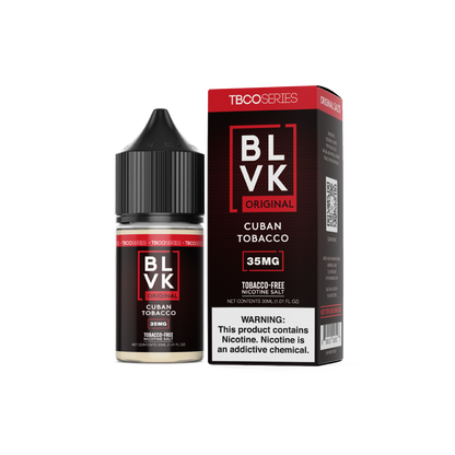 BLVK TFN Series Salt E-Liquid 30mL (Salt Nic) Salt Series - Bold Tobacco (Cuban Tobacco)