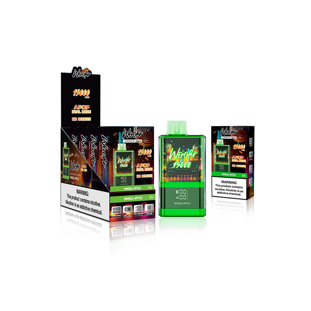 Woofr Disposable 15,000 Puffs 20mL 50mg | MOQ 5 | Double Apple with Packaging