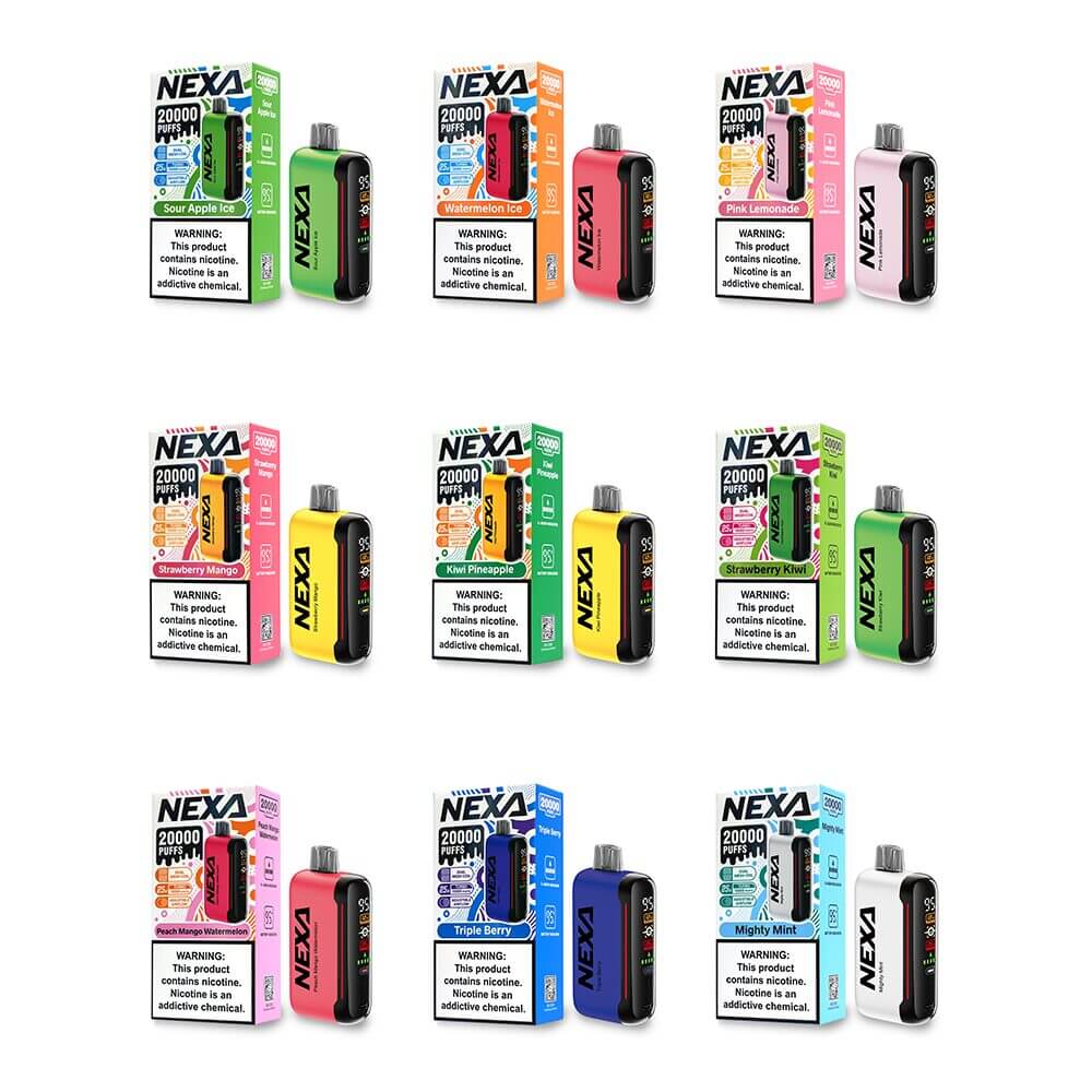 NEXA N20000 Disposable 20000 Puffs 20mL 50mg | MOQ 5 | Group Photo with Packaging