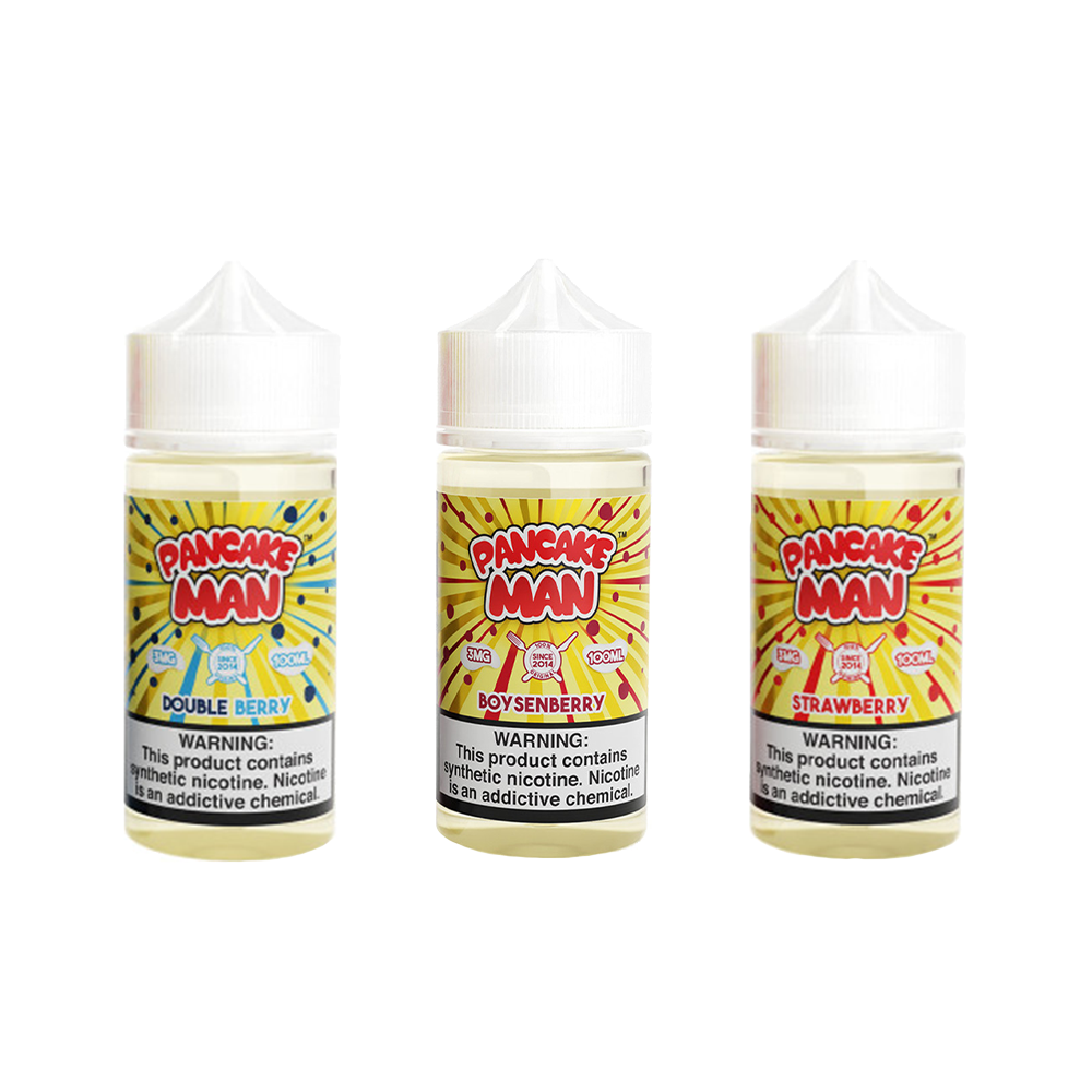 Pancake Man Series E-Liquid 100mL (Freebase) Group Photo