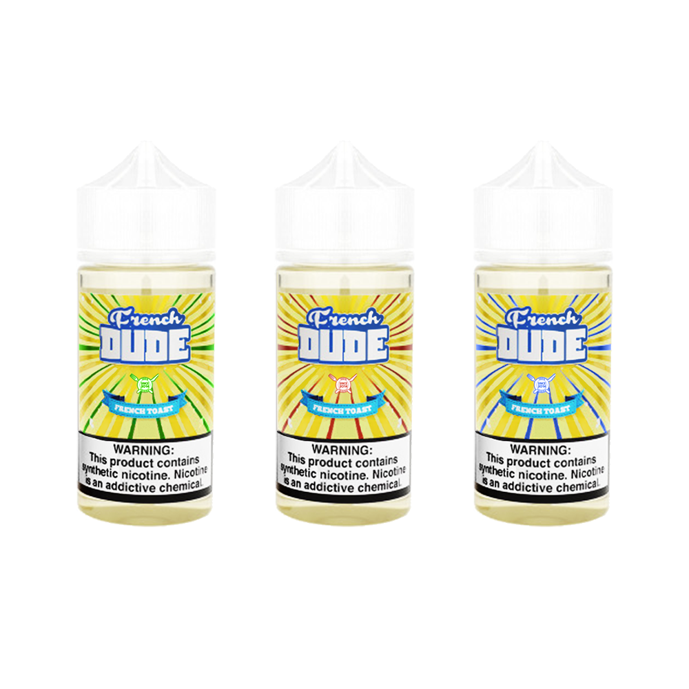 French Dude Series E-Liquid 100mL (Freebase) Group Photo