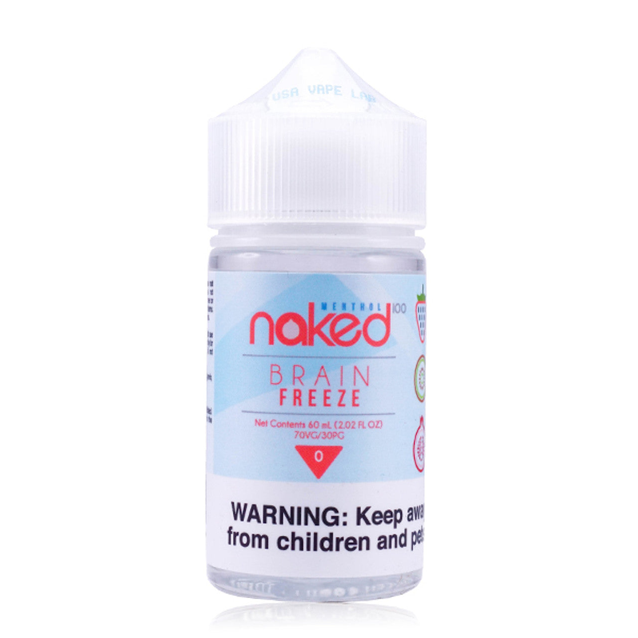 Naked 100 E-Liquid 60mL | PMTA Submitted (Freebase) | Strawberry Pom Brain Freeze