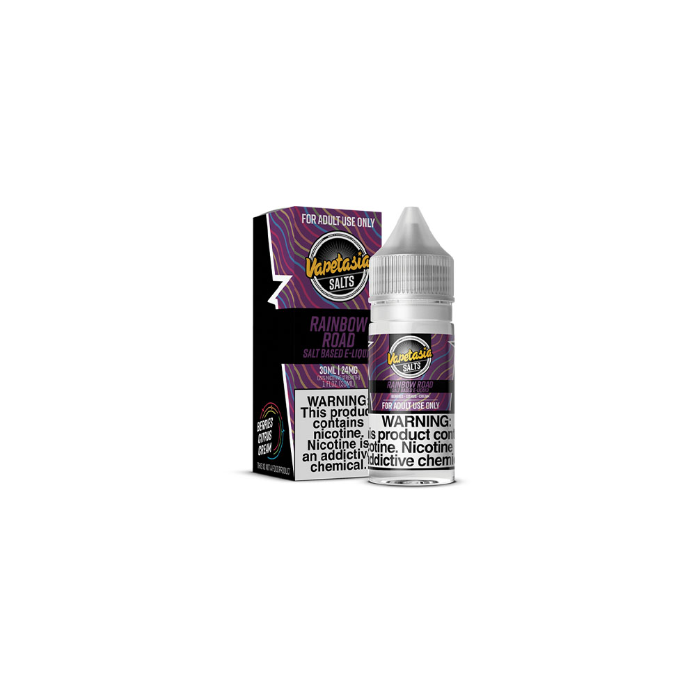 Vapetasia Salt Series E-Liquid 30mL (Salt Nic) Rainbow Road with Packaging