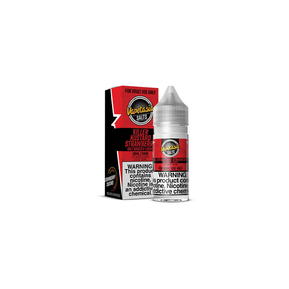 Vapetasia Salt Series E-Liquid 30mL (Salt Nic) Killer Kustard Strawberry with Packaging