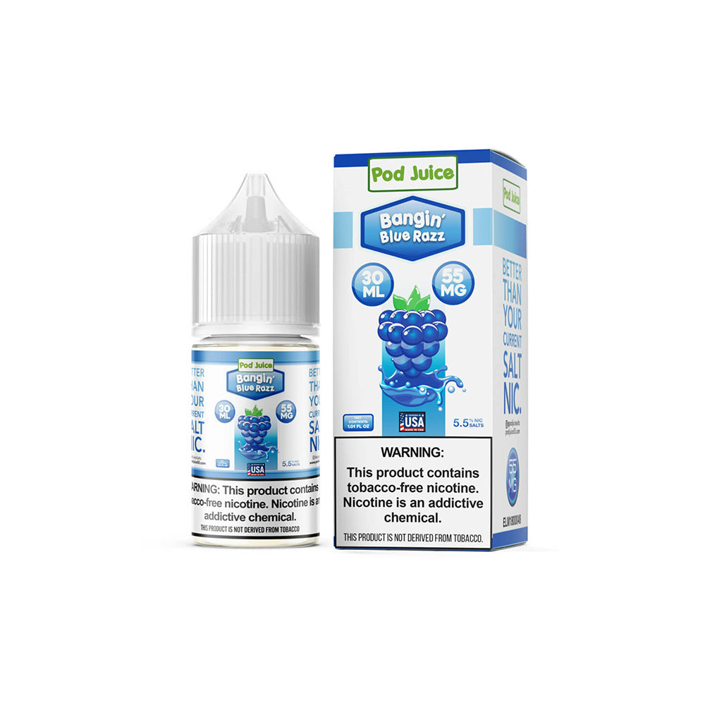 Pod Juice Salt TFN Series E-Liquid 30mL (Salt Nic) Bangin' BLue Razz