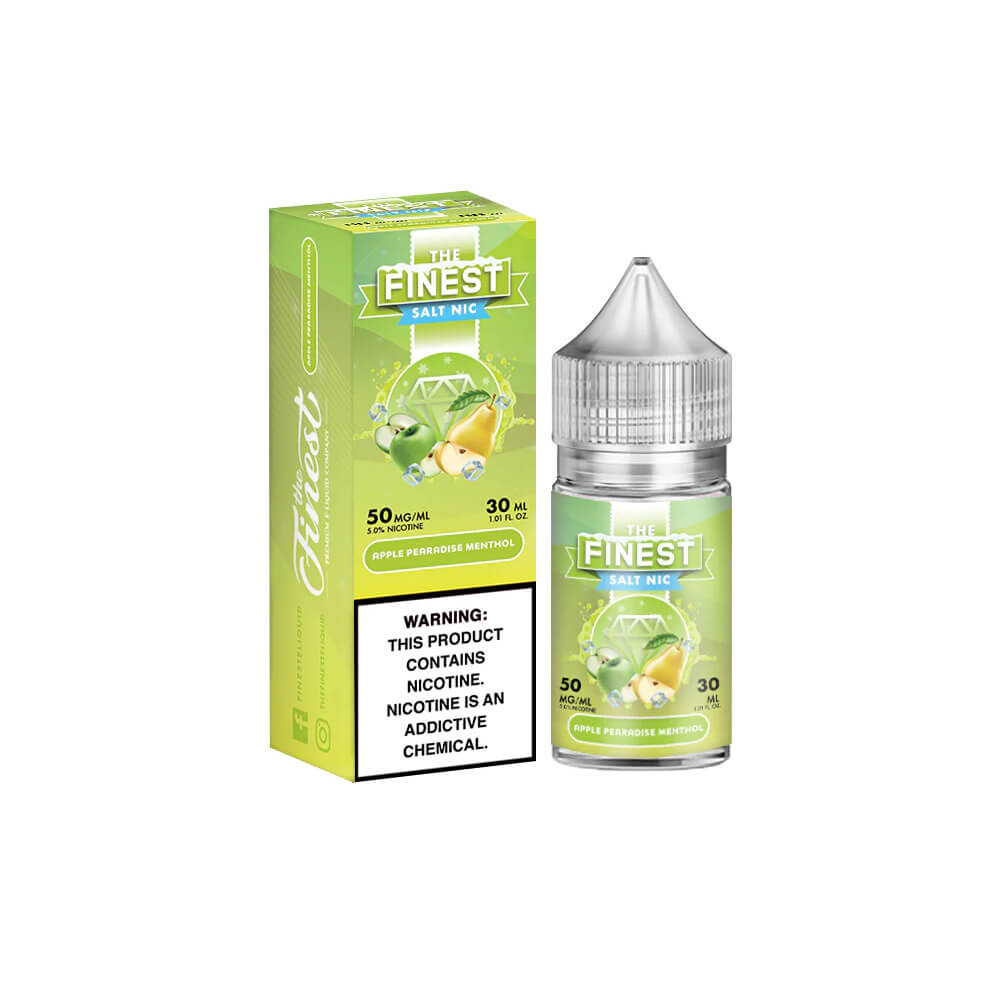 Finest Salt Series E-Liquid 30mL (Salt Nic) | Apple Paradise Menthol with packaging