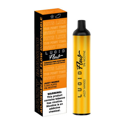 Lucid Flow TFN Disposable 5000 Puffs 16.7mL 50mg | MOQ 10 | Jazzy Mango wit Packaging