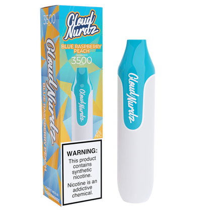 Cloud Nurdz Disposable 3500 Puffs 10mL 50mg | MOQ 10 | Blue Raspberry Peach