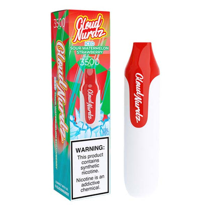 Cloud Nurdz Disposable 3500 Puffs 10mL 50mg | MOQ 10 | Strawberry Grape  ICED