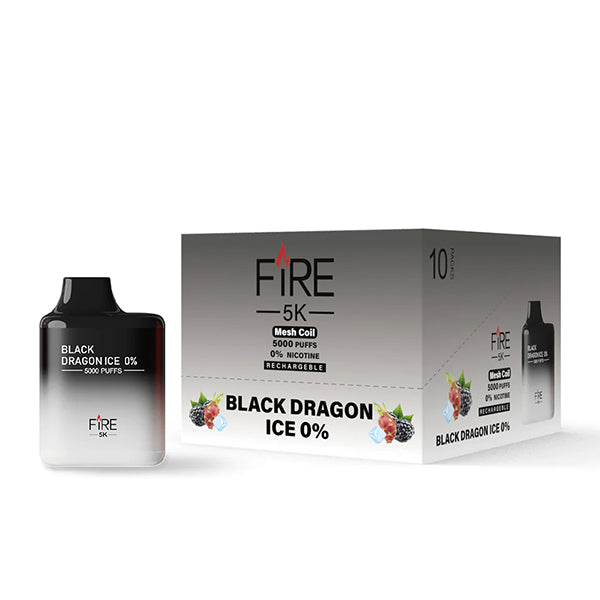 Fire Mega Disposable 5000 Puffs 12mL 50mg | MOQ 10 Black Dragon Ice