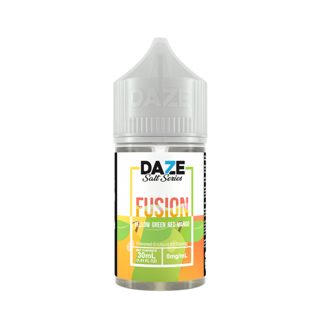 7Daze Fusion Salt Series E-Liquid 30mL (Salt Nic) Yellow Green Red Mango