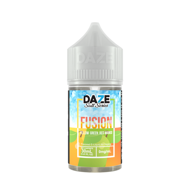 7Daze Fusion Salt Series E-Liquid 30mL (Salt Nic) Yellow Green Red Mango Iced