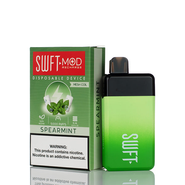 SWFT Mod Disposable 5000 Puffs 15mL 50mg | MOQ 10 | Spearmint with Packaging