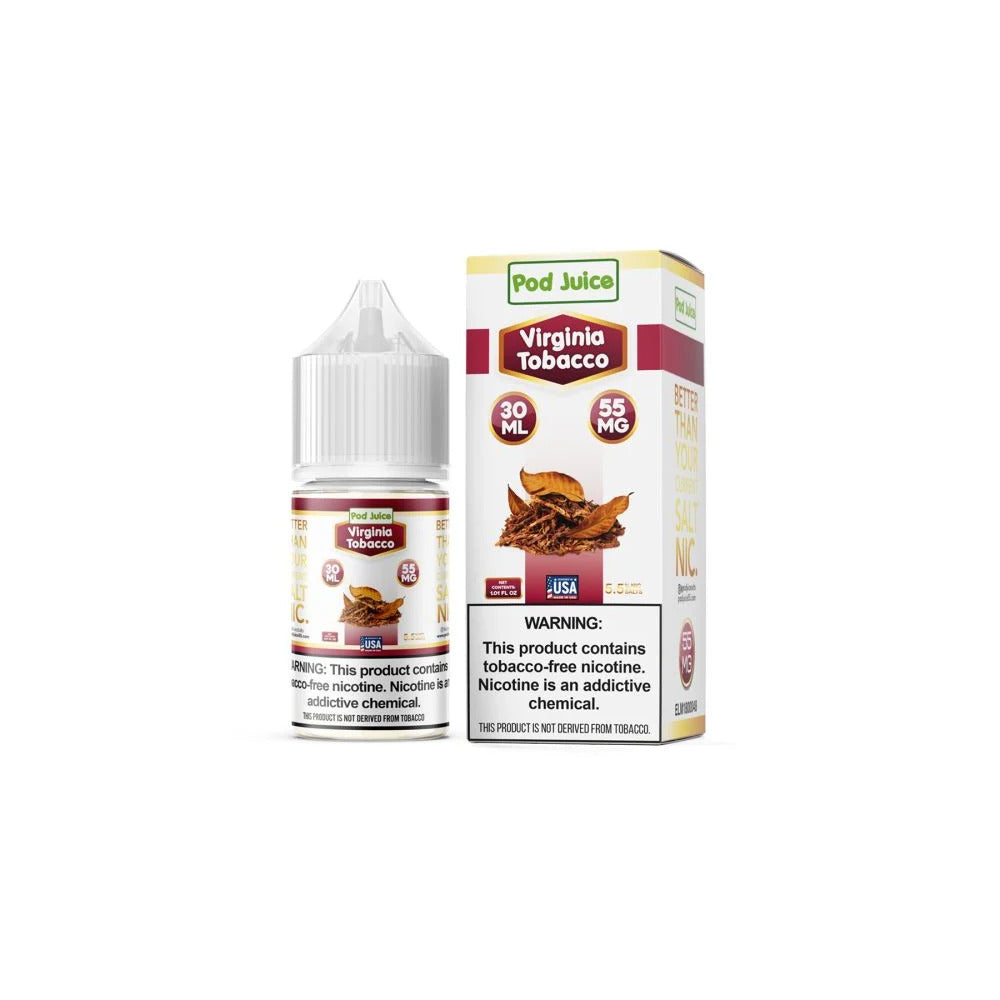 Pod Juice Salt TFN Series E-Liquid 30mL (Salt Nic) Virginia Tobacco