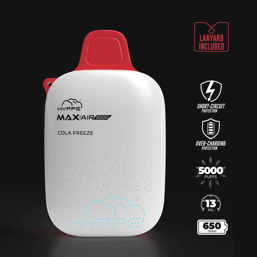 Hyppe Max Air Disposable 5000 Puffs 13mL 50mg | MOQ 5 Cola Freeze