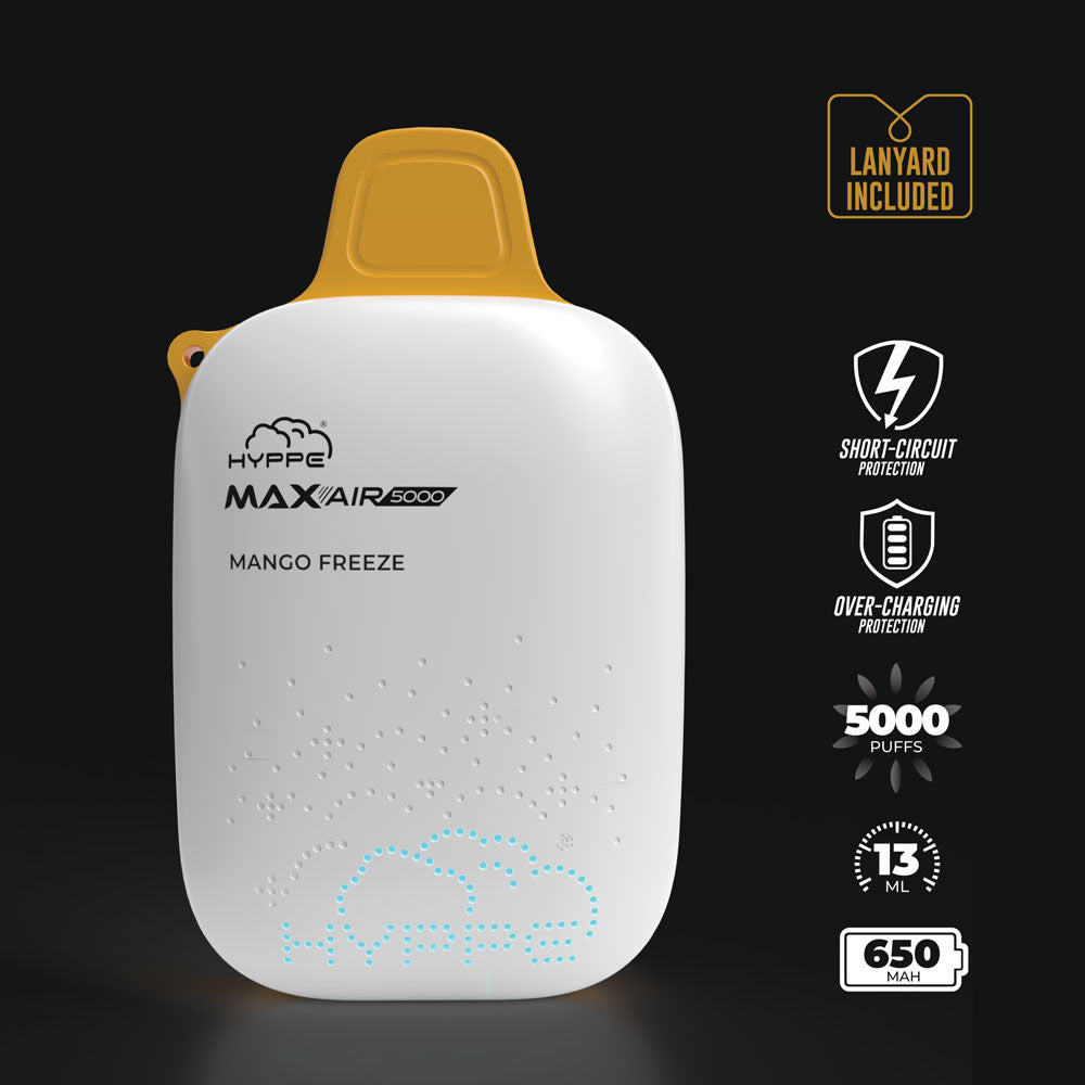 Hyppe Max Air Disposable 5000 Puffs 13mL 50mg | MOQ 5 Mango Freeze