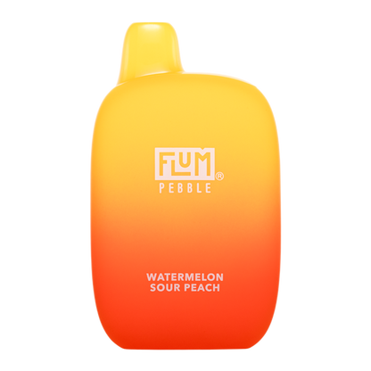 Flum Pebble Disposable 6000 Puffs 14mL 50mg | MOQ 10  Watermelon Sour Peach