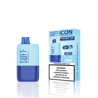 SWFT Icon Disposable 7500 Puffs 17mL 50mg | MOQ 10 Blue Razz Berry Ice with Packaging