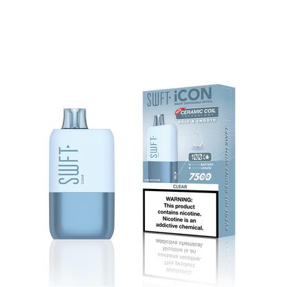 SWFT Icon Disposable 7500 Puffs 17mL 50mg | MOQ 10 Clear with Packaging