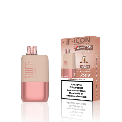 SWFT Icon Disposable 7500 Puffs 17mL 50mg | MOQ 10 Coco Milkshake with Packaging