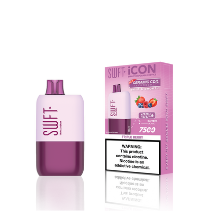 SWFT Icon Disposable 7500 Puffs 17mL 50mg | MOQ 10 Triple Berry with Packaging