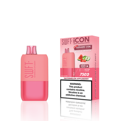 SWFT Icon Disposable 7500 Puffs 17mL 50mg | MOQ 10 Watermelon Apple Berry with Packaging