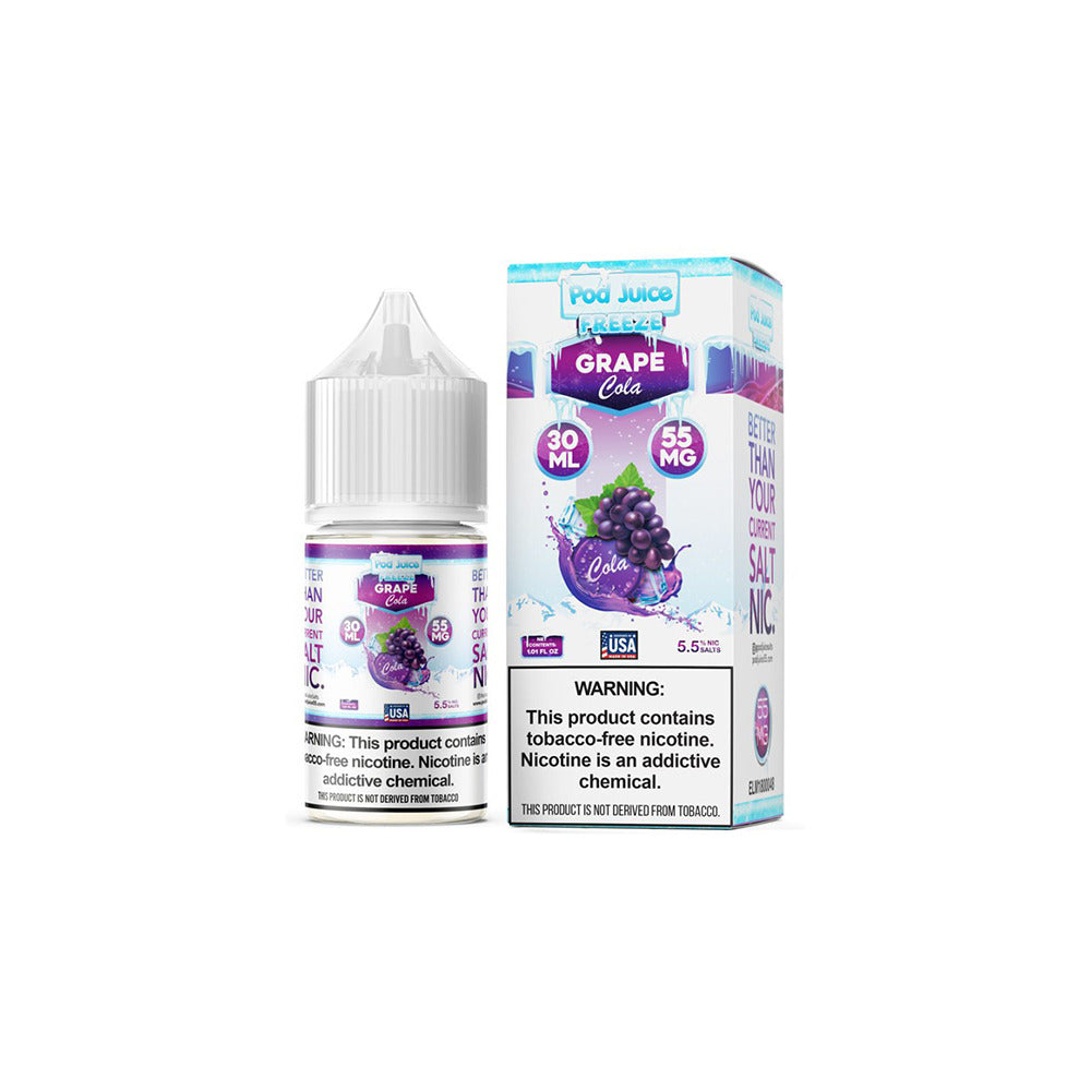 Pod Juice Salt TFN Series E-Liquid 30mL (Salt Nic) Grape Cola Freeze