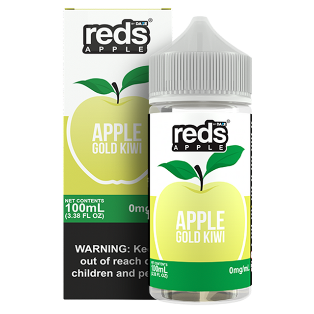 7Daze Reds E-Liquid 100mL (Freebase) Gold Kiwi with packaging