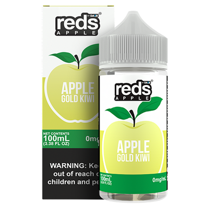 7Daze Reds E-Liquid 100mL (Freebase) Gold Kiwi with packaging