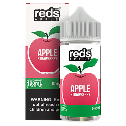 7Daze Reds E-Liquid 100mL (Freebase) Straberry  with packaging