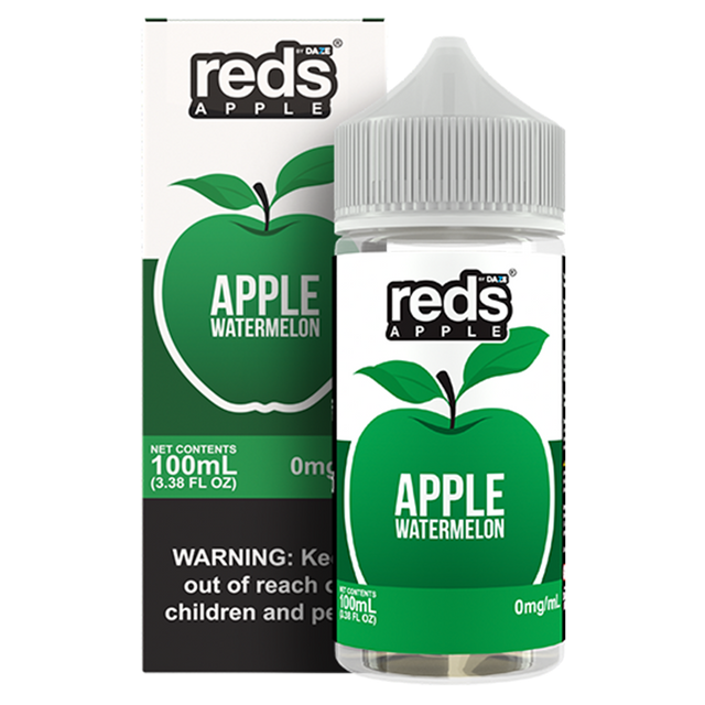 7Daze Reds E-Liquid 100mL (Freebase) Watermelon with packaging