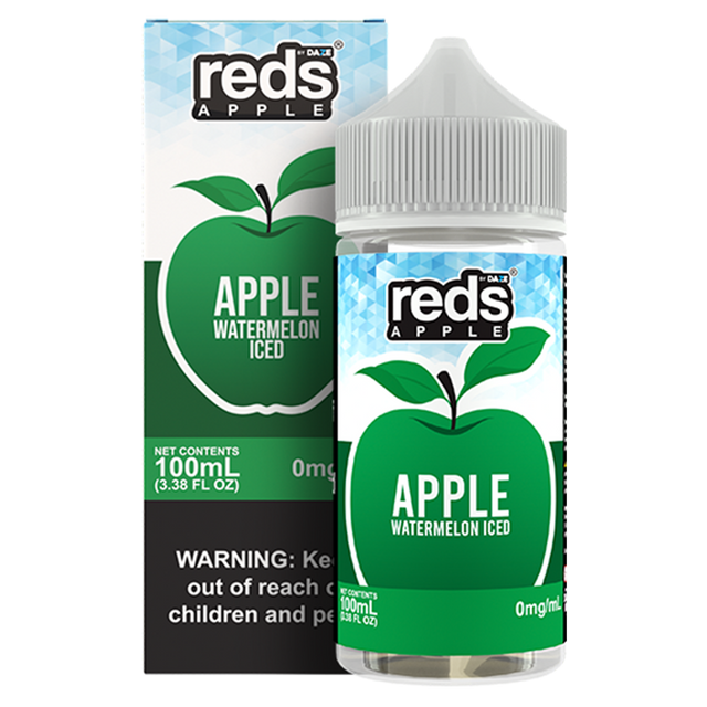 7Daze Reds E-Liquid 100mL (Freebase) Watermelon iced with packaging