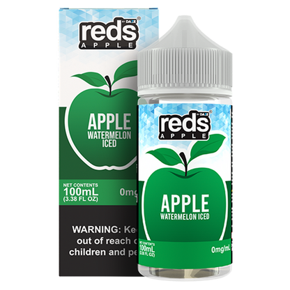 7Daze Reds E-Liquid 100mL (Freebase) Watermelon iced with packaging