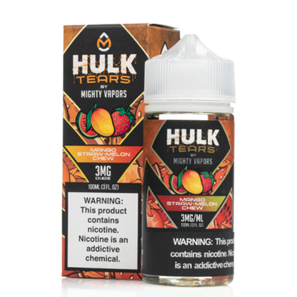 Mighty Vapors Hulk Tears E-Juice 100mL (Freebase) | Mango Straw Melon Chew