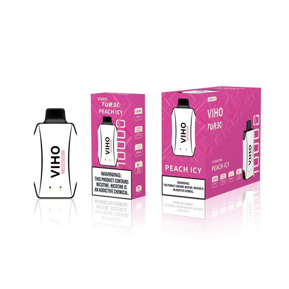 Viho Turbo Disposable 10000 Puffs (17mL) | 50mg | MOQ 5 Peachy Icy with packaging