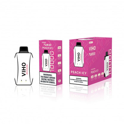 Viho Turbo Disposable 10000 Puffs (17mL) | 50mg | MOQ 5 Peachy Icy with packaging