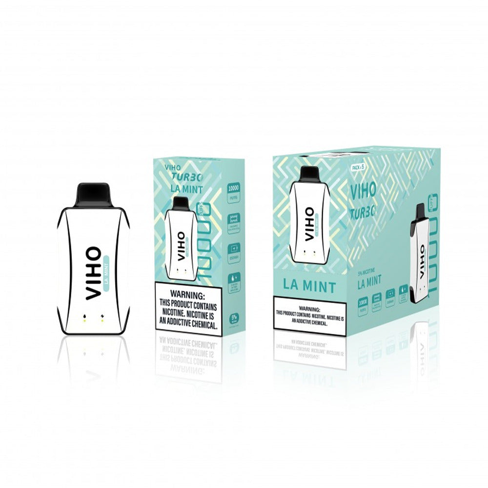 Viho Turbo Disposable 10000 Puffs (17mL) | 50mg | MOQ 5 LA Mint with packaging