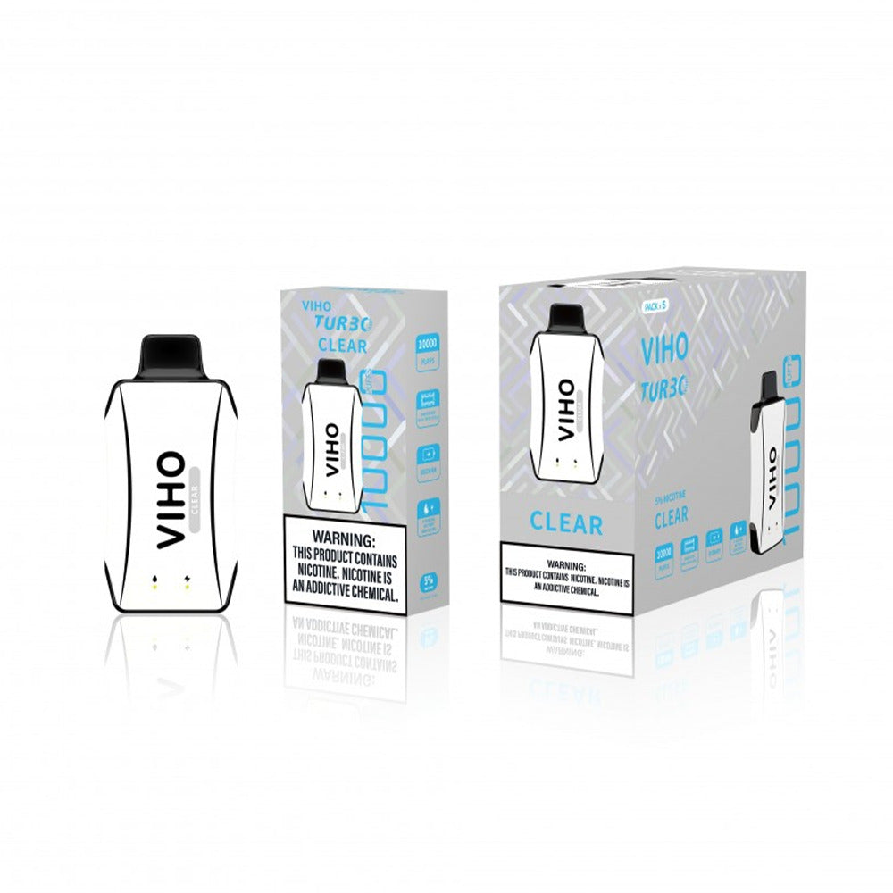 Viho Turbo Disposable 10000 Puffs (17mL) | 50mg | MOQ 5 Clear with packaging