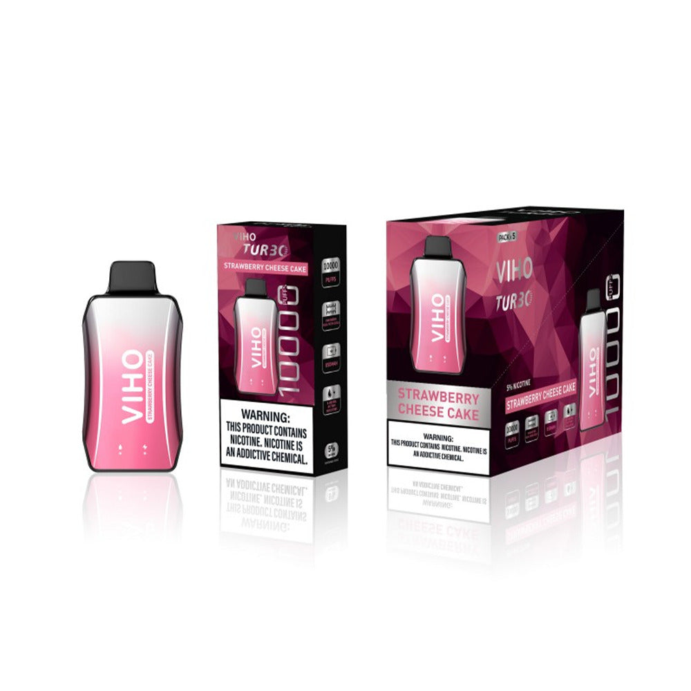 Viho Turbo Disposable 10000 Puffs (17mL) | 50mg | MOQ 5 Strawberry Cheese Cake with packaging