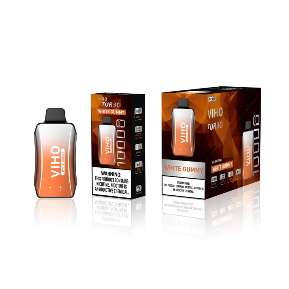 Viho Turbo Disposable 10000 Puffs (17mL) | 50mg | MOQ 5 White Gummy with packaging