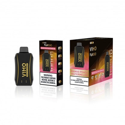 Viho Turbo Disposable 10000 Puffs (17mL) | 50mg | MOQ 5 Mango Peach Watermelon with packaging