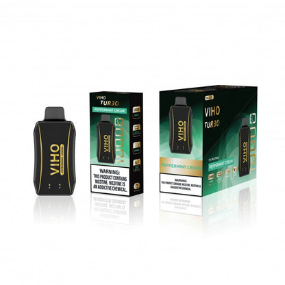 Viho Turbo Disposable 10000 Puffs (17mL) | 50mg | MOQ 5 Peppermint Cream with packaging